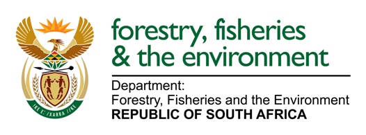 Publication of the South African Department of Forestry, Fisheries and the Environment. Publication of the South African Department of Forestry, Fisheries and the Environment.