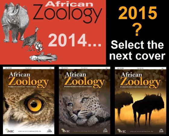 Choose the next cover of African Zoology